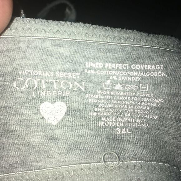 Victoria’s Secret Cotton lingerie 34C lined perfect coverage bra - Picture 3 of 3